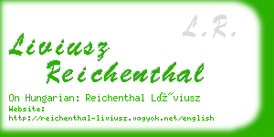 liviusz reichenthal business card
